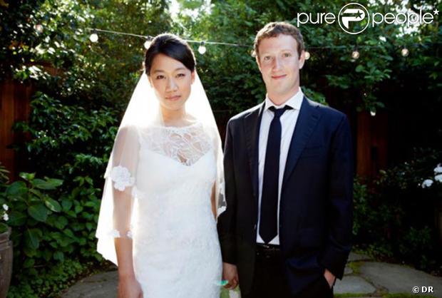Mariage de Mark Zuckerberg avec Priscilla Chan en mai 2012 à Palo Alto