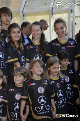 Alexandra de Hanovre le 22 mai 2012 à Monaco pour un match de charité organisé au profit de l'association de la princesse Charlène