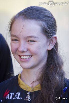 Alexandra de Hanovre lors d'un match de foot de charité donné en faveur de l'association de la princesse Charlène au Stade Louis II de Monaco le 22 mai 2012