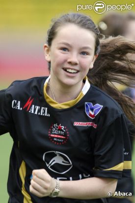 Alexandra de Hanovre lors d'un match de foot de charité donné en faveur de l'association de la princesse Charlène au Stade Louis II de Monaco le 22 mai 2012