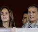 Stéphanie de Monaco et sa fille Pauline lors d'un match de foot de charité donné en faveur de l'association de la princesse Charlène au Stade Louis II de Monaco le 22 mai 2012