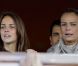 Stéphanie de Monaco et sa fille Pauline lors d'un match de foot de charité donné en faveur de l'association de la princesse Charlène au Stade Louis II de Monaco le 22 mai 2012