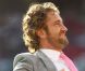 Gerard Butler sur la pelouse d'Old Trafford à Manchester, le 27 mai 2012.
