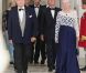 La reine Margrethe II de Danemark et le prince Henrik arrivent pour un dîner au palais royal Amalienborg, à Copenhague, le 14 juin 2012 en l'honneur de la visite officielle au Danemark du président de la République populaire de Chine Hu Jintao et son épouse Liu Yongqing.