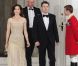La princesse Mary et le prince Frederik arrivent pour un dîner au palais royal Amalienborg, à Copenhague, le 14 juin 2012 en l'honneur de la visite officielle au Danemark du président de la République populaire de Chine Hu Jintao et son épouse Liu Yongqing.