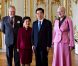La rene Margrethe II de Danemark et le prince consort Henrik au palais Amalienborg le 15 juin 2012 avec le président de la République populaire de Chine Hu Jintao et son épouse Liu Yongqing.