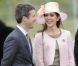 La princesse Mary de Danemark lors de la cérémonie de bienvenue pour la visite officielle du président de la République populaire de Chine Hu Jintao et son épouse Liu Yongqing sur le tarmac de l'aéroport Kastrup de Copenhague, le 14 juin 2012.