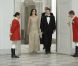 La princesse Mary arrive avec son époux le prince Frederik pour un dîner au palais royal Amalienborg, à Copenhague, le 14 juin 2012 en l'honneur de la visite officielle au Danemark du président de la République populaire de Chine Hu Jintao et son épouse Liu Yongqing.