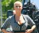 Radieuse Amber Rose sur le tournage de School Dance, de Nick Cannon, à Norwalk, le 18 juin 2012