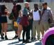 En plein travail, Amber Rose très en beauté sur le tournage de School Dance, de Nick Cannon, à Norwalk, le 18 juin 2012