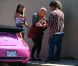 Amber Rose très en beauté sur le tournage de School Dance, de Nick Cannon, à Norwalk, le 18 juin 2012
