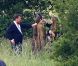 Le tournage du film Maleficent avec Angelina Jolie en sorcière à cornes, en Grande-Bretagne le 20 juin 2012