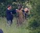 Le tournage du film Maleficent avec Angelina Jolie en sorcière à cornes, en Grande-Bretagne le 20 juin 2012