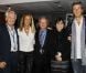 EXCLU : Nicole et Gilbert Coullier, l'homme d'affaires Marc Ladreit de Lacharrière et sa femme Véronique Morali, et l'hommes d'affaires Dominique Deseigne au Stade de France pour les concerts de Johnny Hallyday, juin 2012.