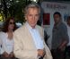Costa Gavras au théâtre du Rond-Point où Jean-Michel Ribes célébrait ses dix ans, à Paris, le 30 juin 2012.