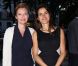 Valérie Trierweiler et Aurélie Filippetti au théâtre du Rond-Point où Jean-Michel Ribes célébrait ses dix ans, à Paris, le 30 juin 2012.