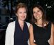Valérie Trierweiler et Aurélie Filippetti au théâtre du Rond-Point où Jean-Michel Ribes célébrait ses dix ans, à Paris, le 30 juin 2012.