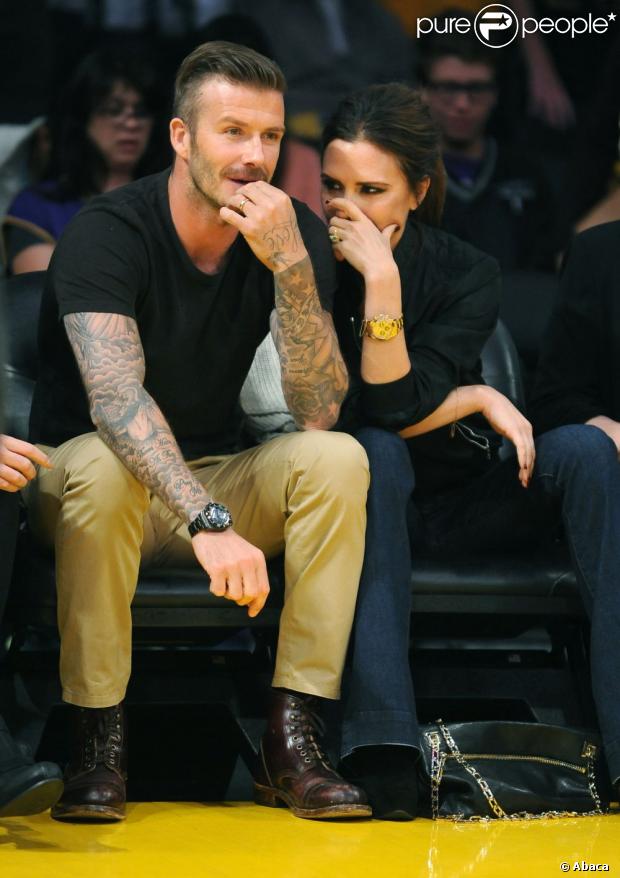 David et Victoria Beckham à Los Angeles le 1er mai 2012.