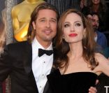 Brad Pitt et Angelina Jolie aux Oscars à Los Angeles, le 26 février 2012.