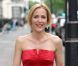 Gillian Anderson, en Dior vintage, au bal lesbien du magazine  Tatler  à Londres, le 5 juillet 2012.