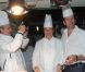 Le chef Christophe Leroy, Christian Vadim et Claude Lelouch à la Soirée blanche, aux Moulins de Ramatuelle, le dimanche 8 juillet 2012.