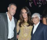 Tamara Ecclestone, Omar Khyami et Bernie Ecclestone le 4 juillet 2012 à Londres