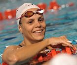 Laure Manaudou le 18 juillet 2012 à Dunkerque