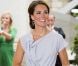 Kate Middleton, dans une robe Roksanda Ilincic, lors de la réception Creative Industries organisée par le Founders Forum et pour la campagne gouvernementale GREAT, à l'Académie royale des arts de Londres, le 30 juillet 2012, en marge des JO.