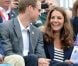 Kate Middleton et le prince William à Greenwich Park avec le prince Harry le 31 juillet 2012 pour voir Zara Phillips glaner sa première médaille olympique.
