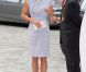 Kate Middleton, dans une robe Roksanda Ilincic, lors de la réception Creative Industries organisée par le Founders Forum et pour la campagne gouvernementale GREAT, à l'Académie royale des arts de Londres, le 30 juillet 2012, en marge des JO.