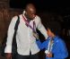Teddy Riner, le 3 août 2012 au Club France après sa victoire exceptionnelle en finale des Jeux olympiques de Londres