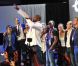Teddy Riner, chauffeur de salle le 3 août 2012 au Club France après sa victoire exceptionnelle en finale des Jeux olympiques de Londres