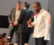 Teddy Riner, le 3 août 2012 au Club France après sa victoire exceptionnelle en finale des Jeux olympiques de Londres