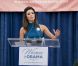 Sérieuse, Eva Longoria préside le Summit for Women Vote 2012, à Miami le 4 août 2012
