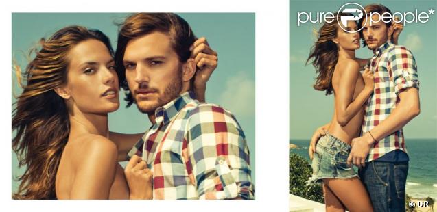 Making of de la campagne Colcci hiver 2012 avec Ashton Kutcher et Alessandra Ambrosio