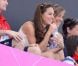 Kate Middleton, passionnée à la Riverbank Arena, a eu l'occasion de bondir de joie une foie de plus aux JO de Londres, vendredi 10 août 2012, grâce à la médaille de bronze décrochée par les hockeyeuses britanniques face à la Nouvelle-Zélande.