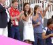 Kate Middleton, sexy dans une tenue blanche style tenniswoman mais plus que jamais fan de hockey, son sport de prédilection, a eu l'occasion de bondir de joie une foie de plus aux JO de Londres, vendredi 10 août 2012, grâce à la médaille de bronze décrochée par les hockeyeuses britanniques face à la Nouvelle-Zélande.