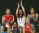 Kate Middleton le 10 août 2012 devant la petite finale de hockey : la duchesse de Cambridge a explosé de joie pour la médaille de bronze décrochée par les hockeyeuses britanniques face à la Nouvelle-Zélande.