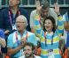 JO - Le roi Carl XVI Gustaf et la reine Silvia à la hauteur devant France-Suède