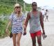 Doutzen Kroes et Sunnery James rentrent d'une journée à la plage à Miami. Le 16 août 2012