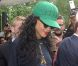 Rihanna, sexy en minishort à la sortie de son hôtel. Londres, le 28 août 2012.