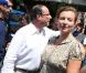 Valérie Trierweiler et François Hollande à Bormes-les-Mimosas, le 3 août 2012.