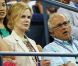 Nicole Kidman et le président de la fédération américaine de tennis Jon Vegosen dans les tribunes du Arthur Ashe Stadium lors du Jour 5 de l'US Open. New York, le 31 août 2012.