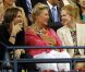 Keith Urban, Shari Vegosen, Nicole Kidman et Jon Vegosen observent la rencontre entre Andy Roddick et Bernard Tomic dans les tribunes du Arthur Ashe Stadium lors de l'US Open. New York, le 31 août 2012.