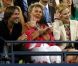 Gênés mais joueurs, Nicole Kidman et Keith Urban ont fait sourire tout l'Arthur Ashe Stadium en s'embrassant à pleine bouche dans les tribunes. New York, le 31 août 2012.
