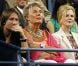 Keith Urban, Shari Vegosen et Nicole Kidman dans les tribunes du Arthur Ashe Stadium. New York, le 31 août 2012.