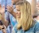 L'actrice et star de  Battleship  Brooklyn Decker supporte son mari Andy Roddick qui affronte l'Australien Bernard Tomic dans les tribunes de l'Arthur Ashe Stadium. New York, le 31 août 2012.
