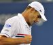 L'Américain Andy Roddick pendant son match face à Bernard Tomic, dont il se débarrassera en trois sets. New York, le 31 août 2012.