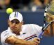 L'Américain Andy Roddick pendant son match face à Bernard Tomic, dont il se débarrassera en trois sets. New York, le 31 août 2012.