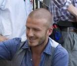 David Beckham sur le tournage de la publicité